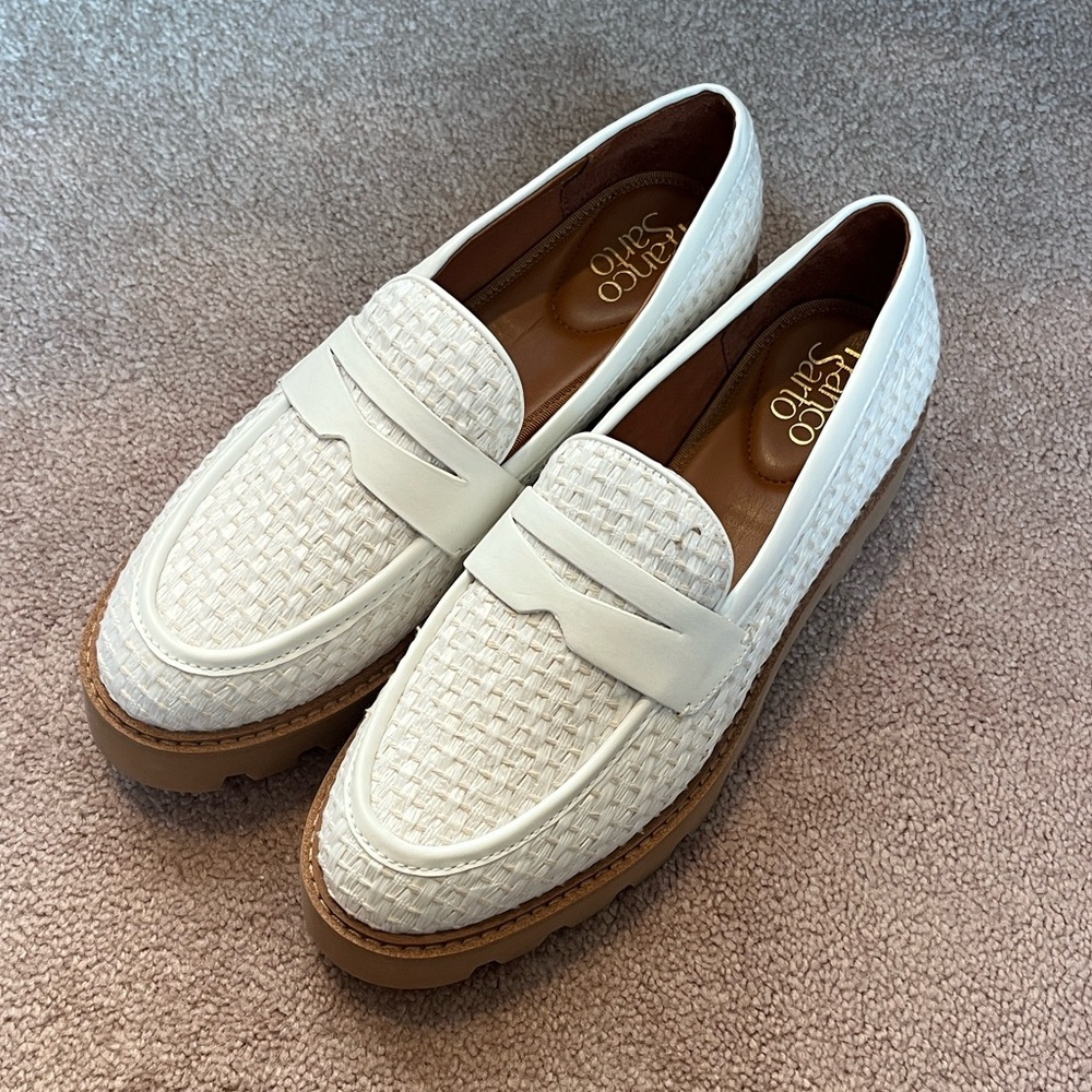 Franco Sarto Women’s White Loafers